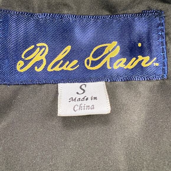 Blue Rain by Francesca's Army Green Puffer Insulated Vest Crosshatch Size S - Picture 7 of 10